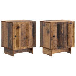 Cabinet de chevet 2 pcs Bois ancien 43 x 34,5 x 50 cm 629089629089