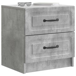 Cabinet de chevet 2 pcs Gris béton 43 x 34,5 x 44,5 cm 629090629090