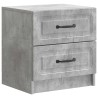 Cabinet de chevet 2 pcs Gris béton 43 x 34,5 x 44,5 cm 629090629090