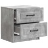 Cabinet de chevet 2 pcs Gris béton 43 x 34,5 x 44,5 cm 629090629090