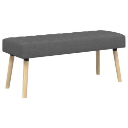 Banc capitonné canal Gris foncé 110 x 40 x 46 cm Tissu 629095629095