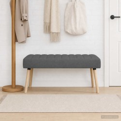 Banc capitonné canal Gris foncé 110 x 40 x 46 cm Tissu 629095629095