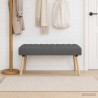 Banc capitonné canal Gris foncé 110 x 40 x 46 cm Tissu 629095629095