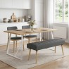 Banc capitonné canal Gris foncé 110 x 40 x 46 cm Tissu 629095629095