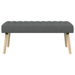 Banc capitonné canal Gris foncé 110 x 40 x 46 cm Tissu 629095629095