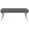 Banc capitonné canal Gris foncé 110 x 40 x 46 cm Tissu 629095629095