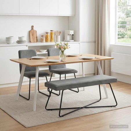 banc Uni Gris foncé 110 x 40 x 45 cm Velours 629100629100
