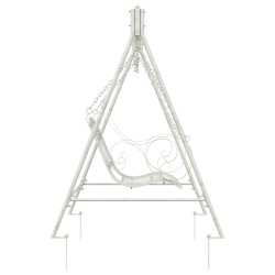 Banc Balançoire Acier 113 x 121,5 x 168 cm Blanc antique 629103629103