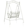 Banc Balançoire Acier 113 x 121,5 x 168 cm Blanc antique 629103629103