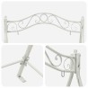 Banc Balançoire Acier 113 x 121,5 x 168 cm Blanc antique 629103629103