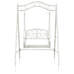 Banc Balançoire Acier 113 x 121,5 x 168 cm Blanc antique 629104629104