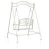 Banc Balançoire Acier 113 x 121,5 x 168 cm Blanc antique 629104629104