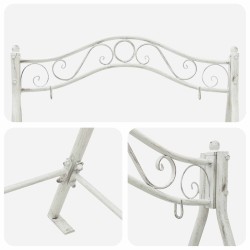 Banc Balançoire Acier 113 x 121,5 x 168 cm Blanc antique 629104629104