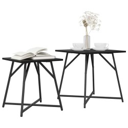 Ensemble de tables d'appoint 2 pcs Chêne noir 629109629109