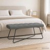 Banc avec capitonnage bouton Gris foncé 110 x 40 x 46 cm Tissu 629110629110
