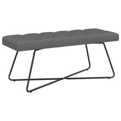 Banc avec capitonnage bouton Gris foncé 110 x 40 x 46 cm Tissu 629110629110