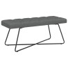 Banc avec capitonnage bouton Gris foncé 110 x 40 x 46 cm Tissu 629110629110