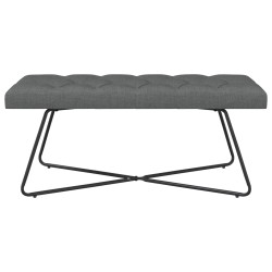 Banc avec capitonnage bouton Gris foncé 110 x 40 x 46 cm Tissu 629110629110