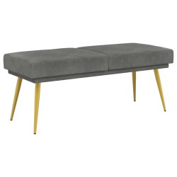Banc à double couche Gris foncé 120 x 45 x 46 cm Velours 629113629113