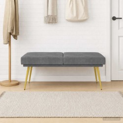 Banc à double couche Gris foncé 120 x 45 x 46 cm Velours 629113629113