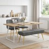 Banc à double couche Gris foncé 120 x 45 x 46 cm Velours 629113629113