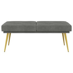 Banc à double couche Gris foncé 120 x 45 x 46 cm Velours 629113629113