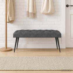 Banc avec capitonnage bouton Gris foncé 110 x 40 x 46 cm 629114629114