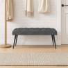 Banc avec capitonnage bouton Gris foncé 110 x 40 x 46 cm 629114629114