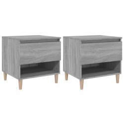 Tables de chevet 2 pcs Sonoma gris 50x46x50cm Bois d’ingénierie 629126629126