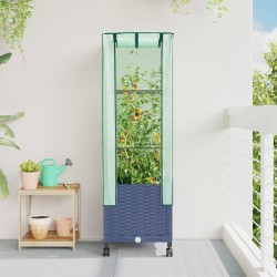 Jardinière de jardin avec couverture de serre et roues PP 629127629127