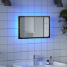 Miroir de salle de bain avec lumière LED vieux bois 60x8,5x38cm 629132629132