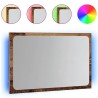 Miroir de salle de bain avec lumière LED vieux bois 60x8,5x38cm 629132629132