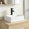 Lavabo de salle de bains Noir Mat 39 x 30,5 x 12,5 cm métal 629133629133