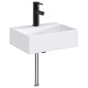 Lavabo de salle de bains Noir Mat 39 x 30,5 x 12,5 cm métal 629133629133