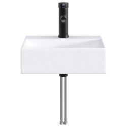Lavabo de salle de bains Noir Mat 39 x 30,5 x 12,5 cm métal 629133629133