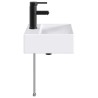 Lavabo de salle de bains Noir Mat 39 x 30,5 x 12,5 cm métal 629133629133