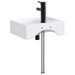 Lavabo de salle de bains Noir Mat 39 x 30,5 x 12,5 cm métal 629133629133