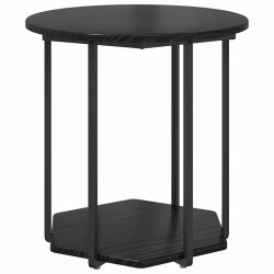 Ensemble de tables d'appoint avec étagère 2 pcs Chêne noir 629148629148