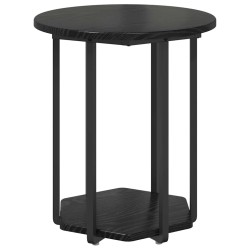 Ensemble de tables d'appoint avec étagère 2 pcs Chêne noir 629148629148