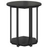 Ensemble de tables d'appoint avec étagère 2 pcs Chêne noir 629148629148
