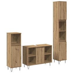 Ensemble de mobilier de salle de bain 3 pc Chêne artisanal 629158629158