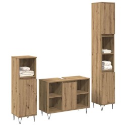 Ensemble de mobilier de salle de bain 3 pc Chêne artisanal 629158629158