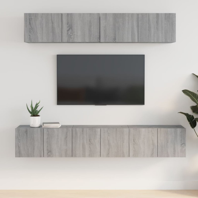 Ensemble de meubles TV 5 pcs Sonoma gris Bois d'ingénierie 629159629159