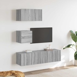 Ensemble de meubles TV 4 pcs Sonoma gris Bois d'ingénierie 629160629160