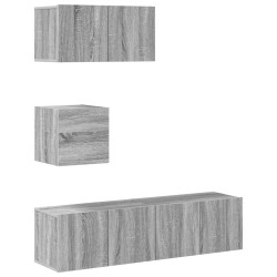 Ensemble de meubles TV 4 pcs Sonoma gris Bois d'ingénierie 629160629160