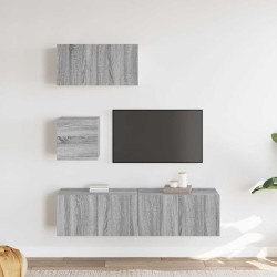 Ensemble de meubles TV 4 pcs Sonoma gris Bois d'ingénierie 629160629160