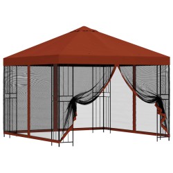 Abri de jardin avec parois 3 x 3 m Terre cuite 629162629162