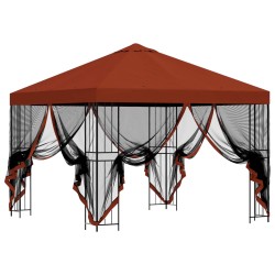 Abri de jardin avec parois 3 x 3 m Terre cuite 629162629162