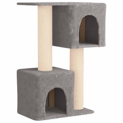 Arbre à chat avec poteaux à griffer en sisal Gris clair 114 cm 629163629163
