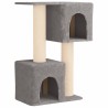 Arbre à chat avec poteaux à griffer en sisal Gris clair 114 cm 629163629163